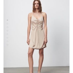 ZARA RUCHED MINI DRESS